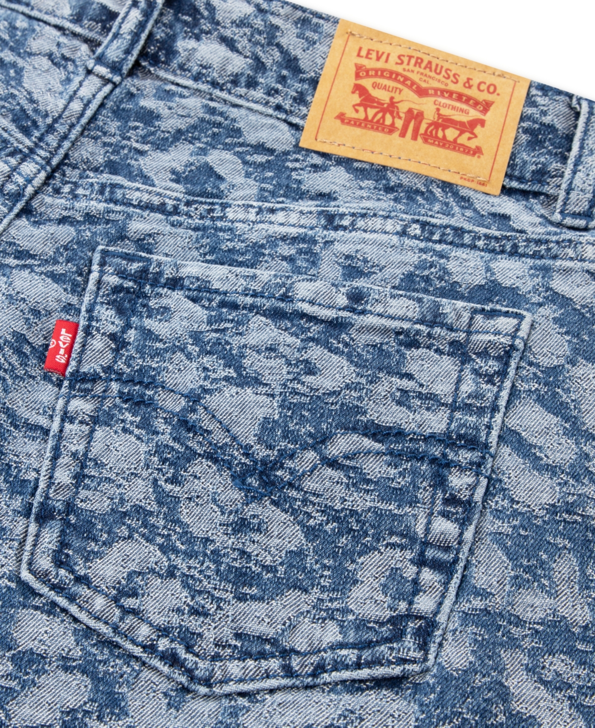 Levi's Girls 7-16 Jacquard High Rise Baggy Jeans