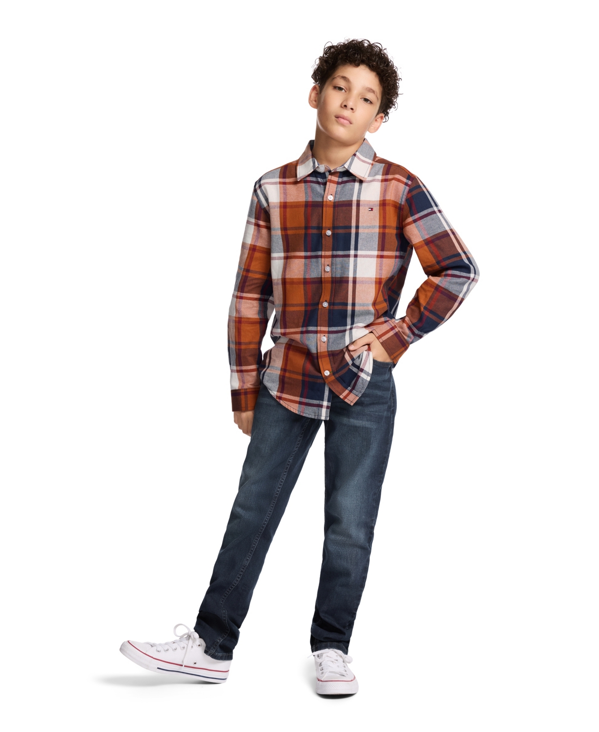 Tommy Hilfiger Boys 8-20 Flannel Long Sleeves Shirt