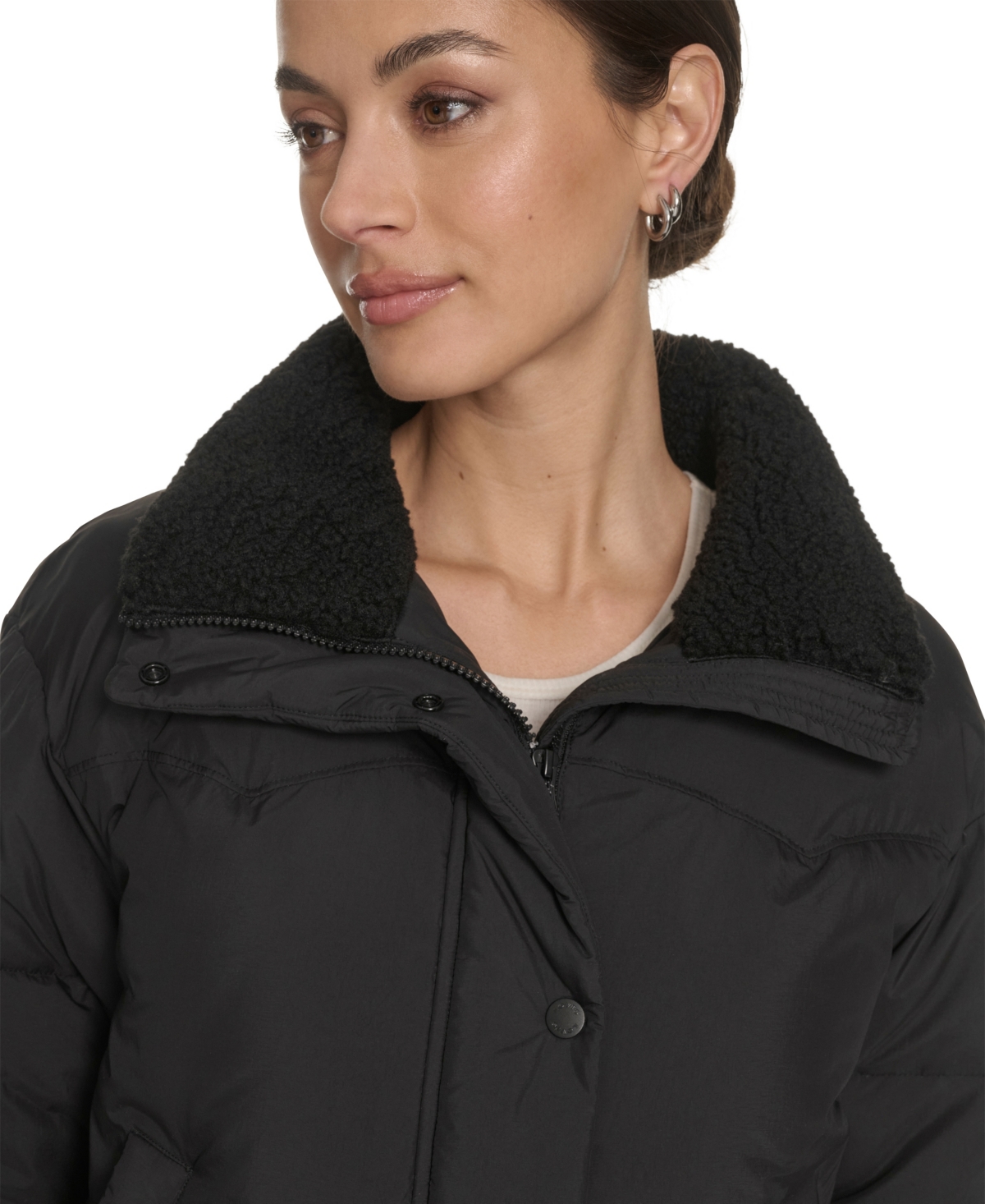 Levi's Women's Regular Western Puffer Jacket In Black