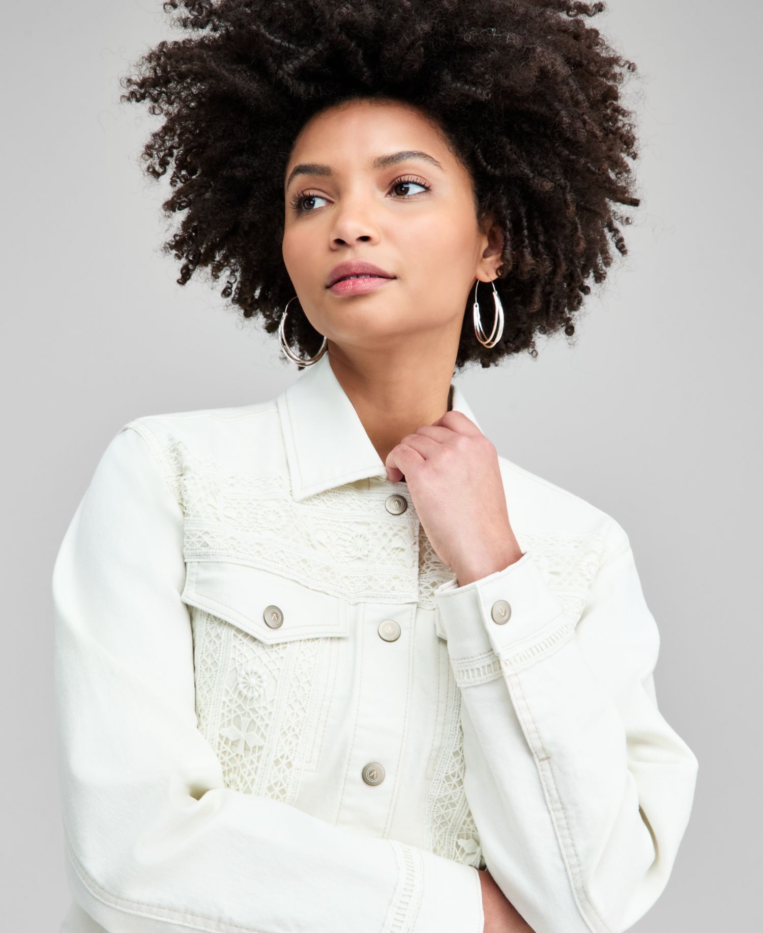 Women's Crochet Denim Jacket