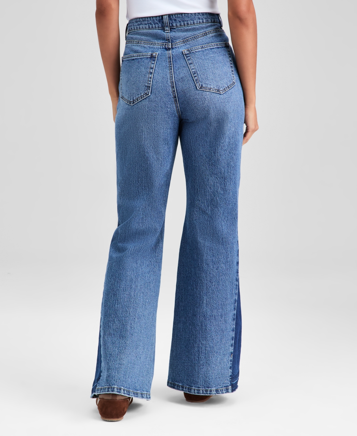 And Now This Petite Pieced Flare-leg Jeans, Macy's Exclusive In Blue