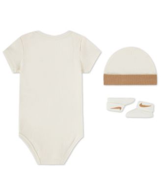 Baby Boys' or Girls' Short-Sleeve Bodysuit, Booties and Hat, 3-Piece Set