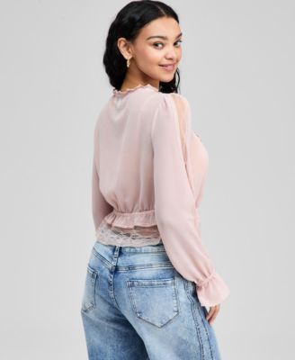 Women's Textured Sheer Blouse, Macy's Exclusive