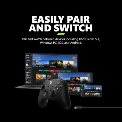 Xbox Wireless Controller + USB-C Cable - Black