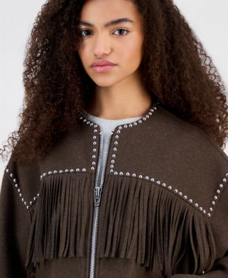 Women's Fringe Benefits Studded Jacket