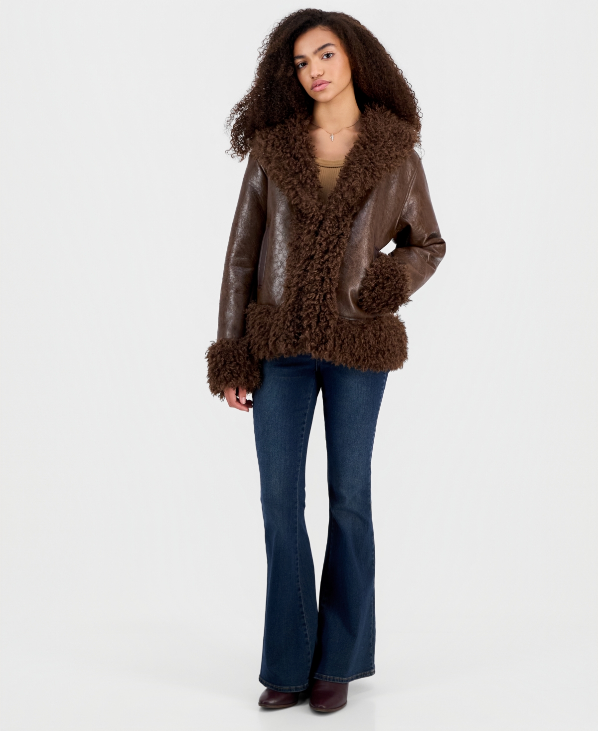 Blank Nyc Women's Penny Lane Faux Fur Trim Jacket