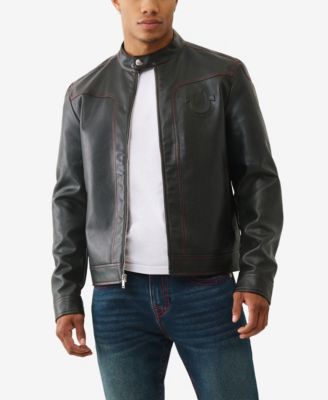 True Religion - Men's Pleather Moto Jacket