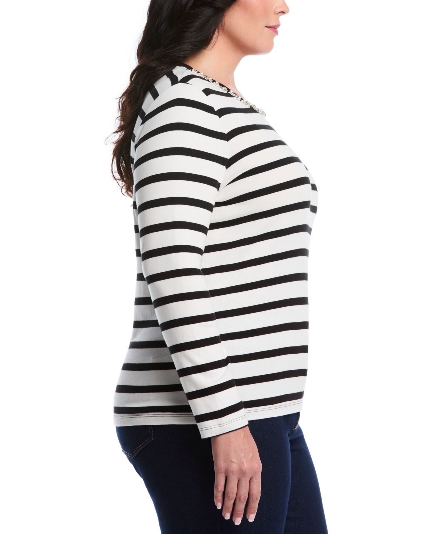 Женский топ Rafaella Plus Size Long Sleeve, цвет: Белый — фото 2