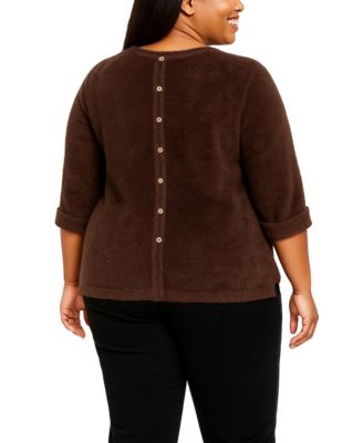 Plus Size Cozy Rib Crew Neck Top