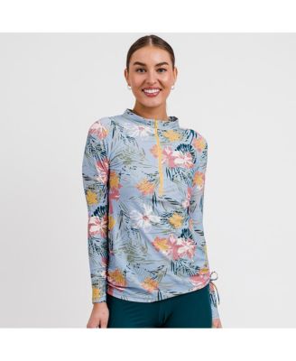 Women's Plus Size Half-Zip Nora Swim Top