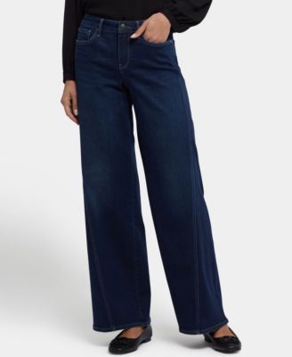 Petite Teresa Wide Leg Contoured Seam Jeans