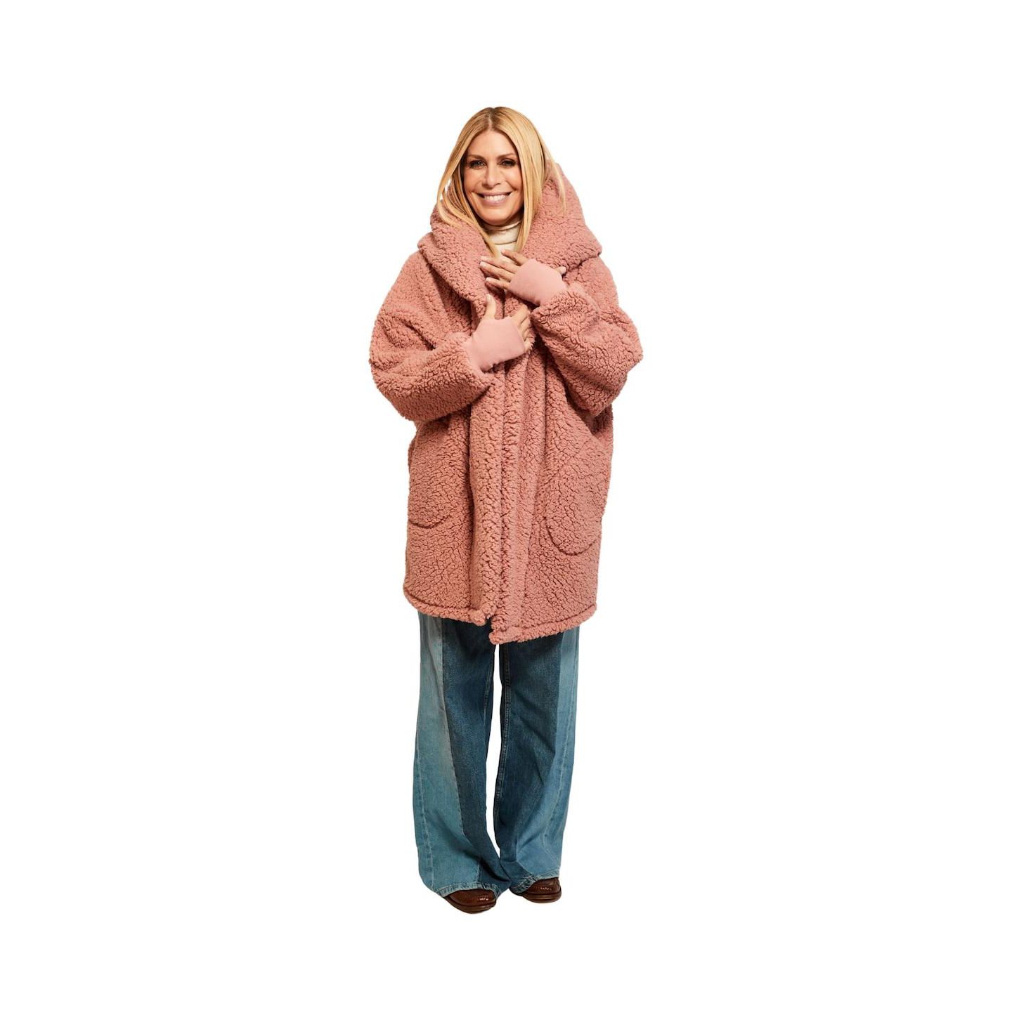 Женский свитер Jill Martin Pink WNBA Breast Cancer Awareness Oversized Hooded — фото 3