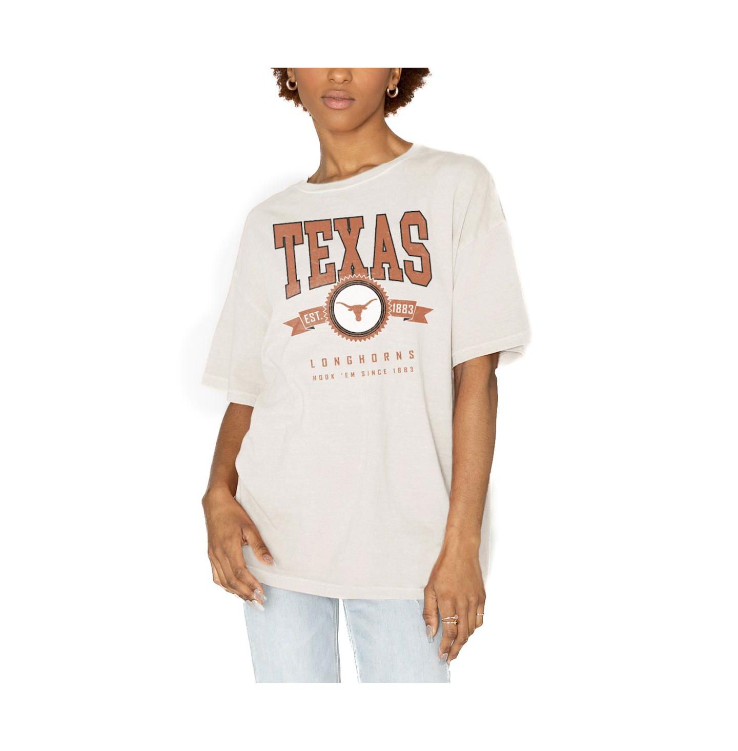 Женская футболка Gameday Couture White Texas Longhorns Get Goin' Oversized — фото 1