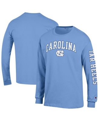 Champion - Men's Carolina Blue North Carolina Tar Heels Arch Over Logo 2-Hit Long Sleeve T-Shirt