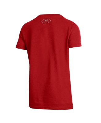 Big Boys and Girls Red Wisconsin Badgers Throwback T-Shirt