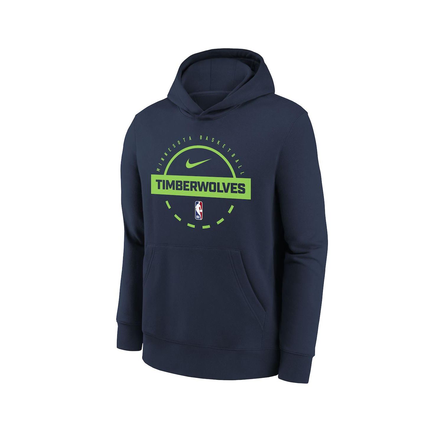 Big Boys and Girls Navy Minnesota Timberwolves 2025/26 Club Fleece Practice Hoodie
