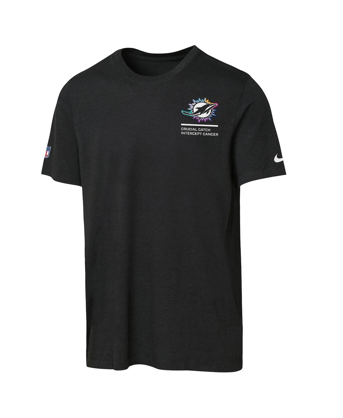 Nike Big Boys and Girls Black Miami Dolphins 2025 Nfl Crucial Catch Tri-Blend Dri-fit T-Shirt