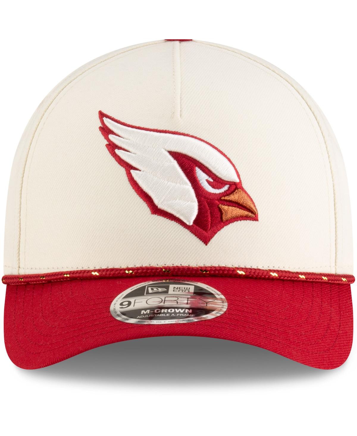 New Era Men's Natural/Cardinal Arizona Cardinals 2025 Rivalries Collection Sideline A-Frame 9FORTY Adjustable Hat