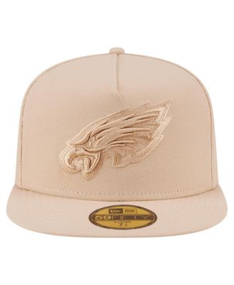 Men's Light Beige Philadelphia Eagles Color Pack A-Frame 59FIFTY Fitted Hat