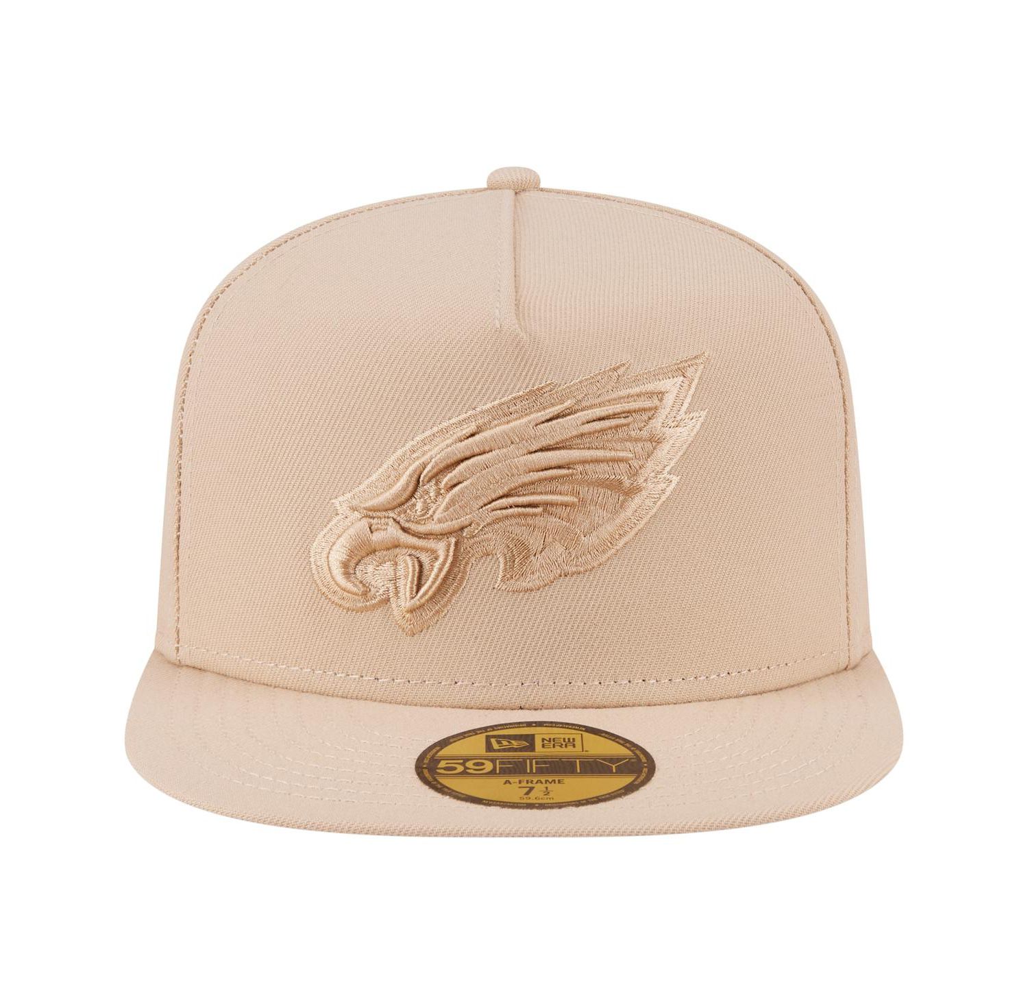 Men's Light Beige Philadelphia Eagles Color Pack A-Frame 59FIFTY Fitted Hat