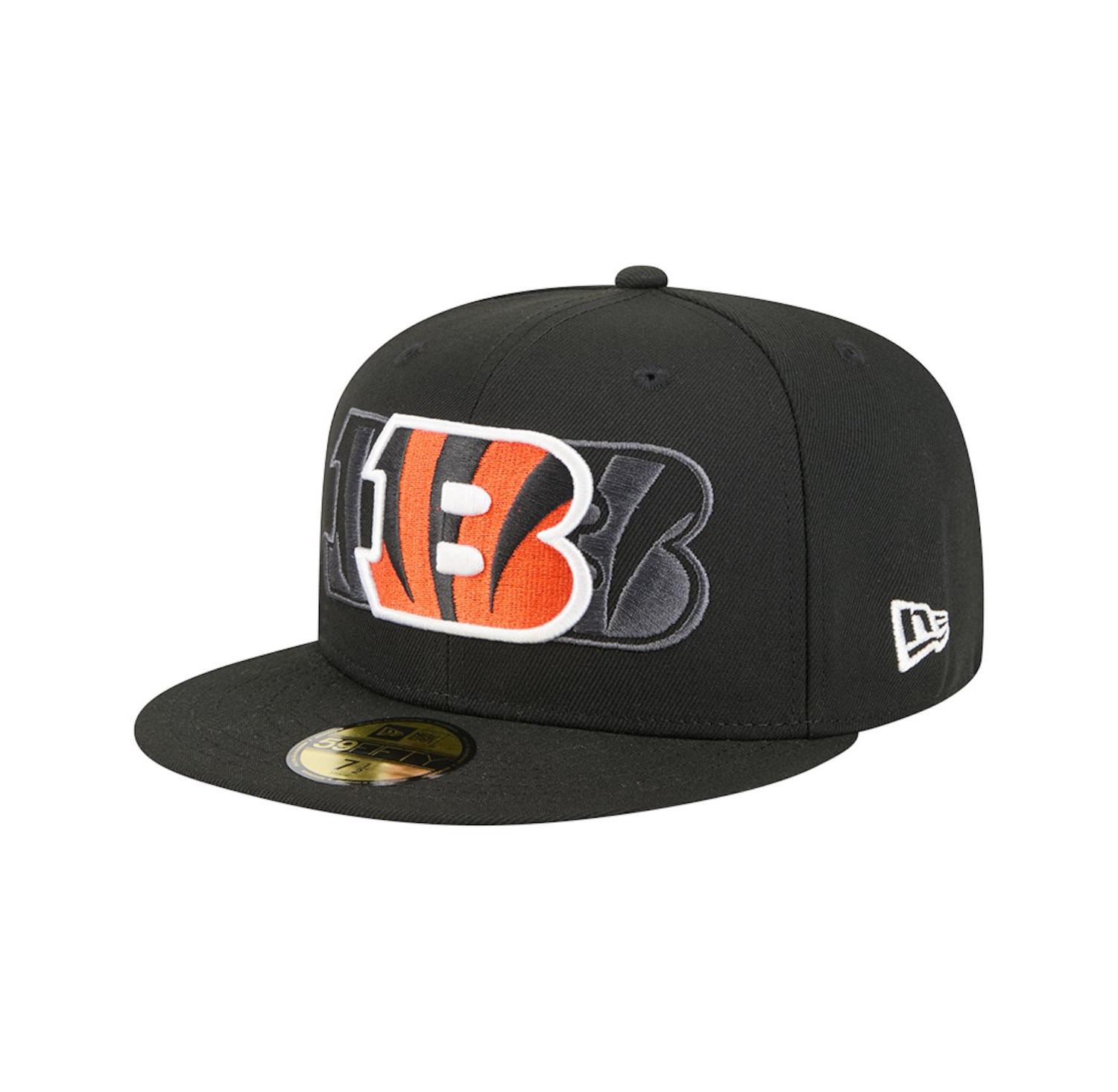 Men's Black Cincinnati Bengals Tri-Hit 59FIFTY Fitted Hat