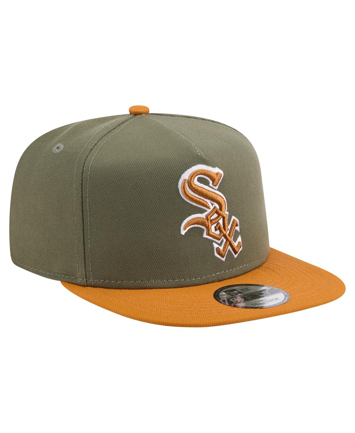 New Era Men's Olive/Brown Chicago White Sox Color Pack A-Frame 9FIFTY Snapback Hat