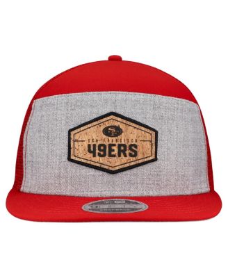 Men's Gray/Scarlet San Francisco 49ers Cork Split Panel 9FIFTY Trucker Snapback Hat