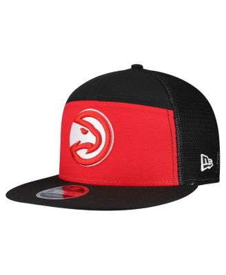 New Era - Men's Red/Black Atlanta Hawks Outdoor Split Panel 9FIFTY Snapback Hat