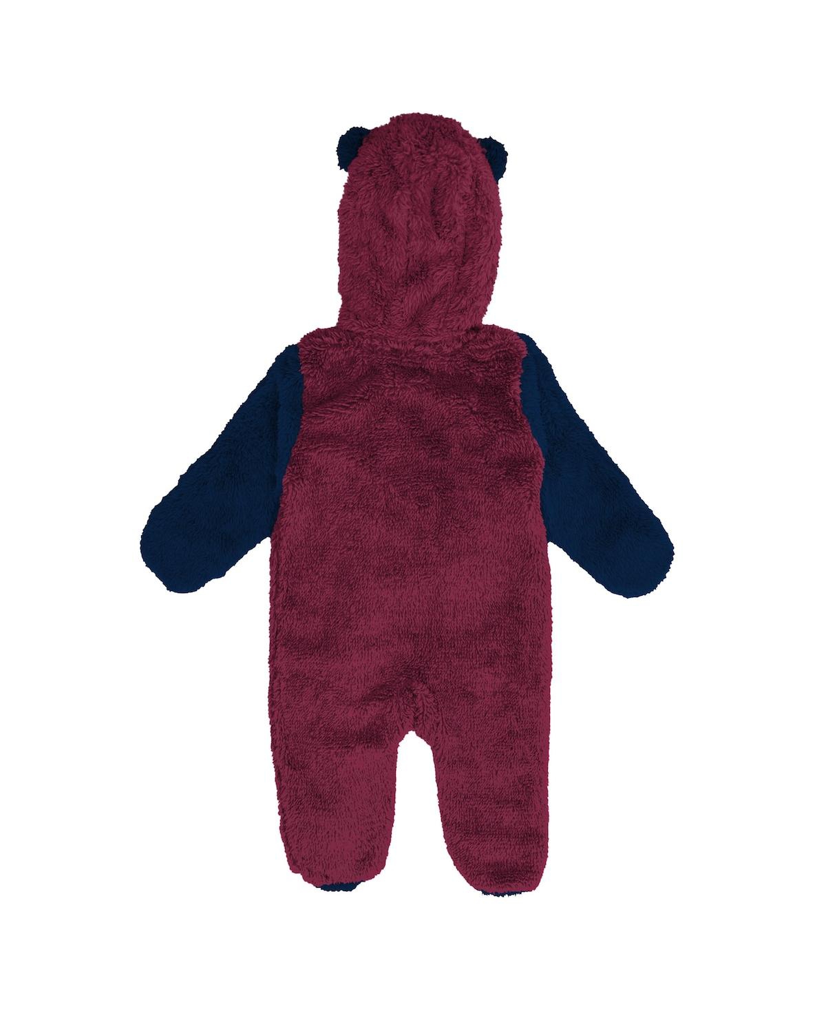 Outerstuff Baby Boys and Girls Newborn Burgundy Colorado Avalanche Stay Napping Fleece Bunting Full-Zip Sleeper