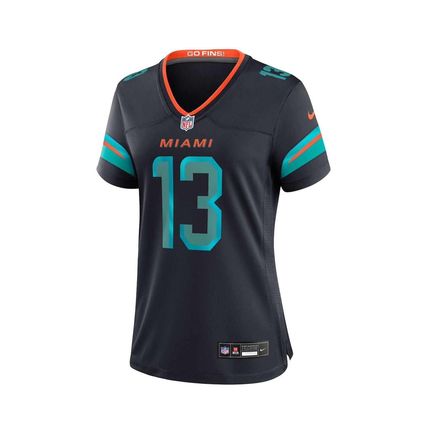 Женский топ Nike Dan Marino Pitch Blue Miami Dolphins 2025 Rivalries Collection Retired Player Game Jersey — фото 4