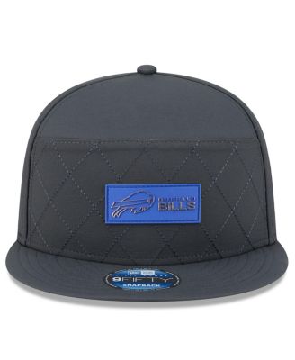Men's Charcoal Buffalo Bills 2025 Sideline Cold Weather Split Panel 9FIFTY Snapback Hat