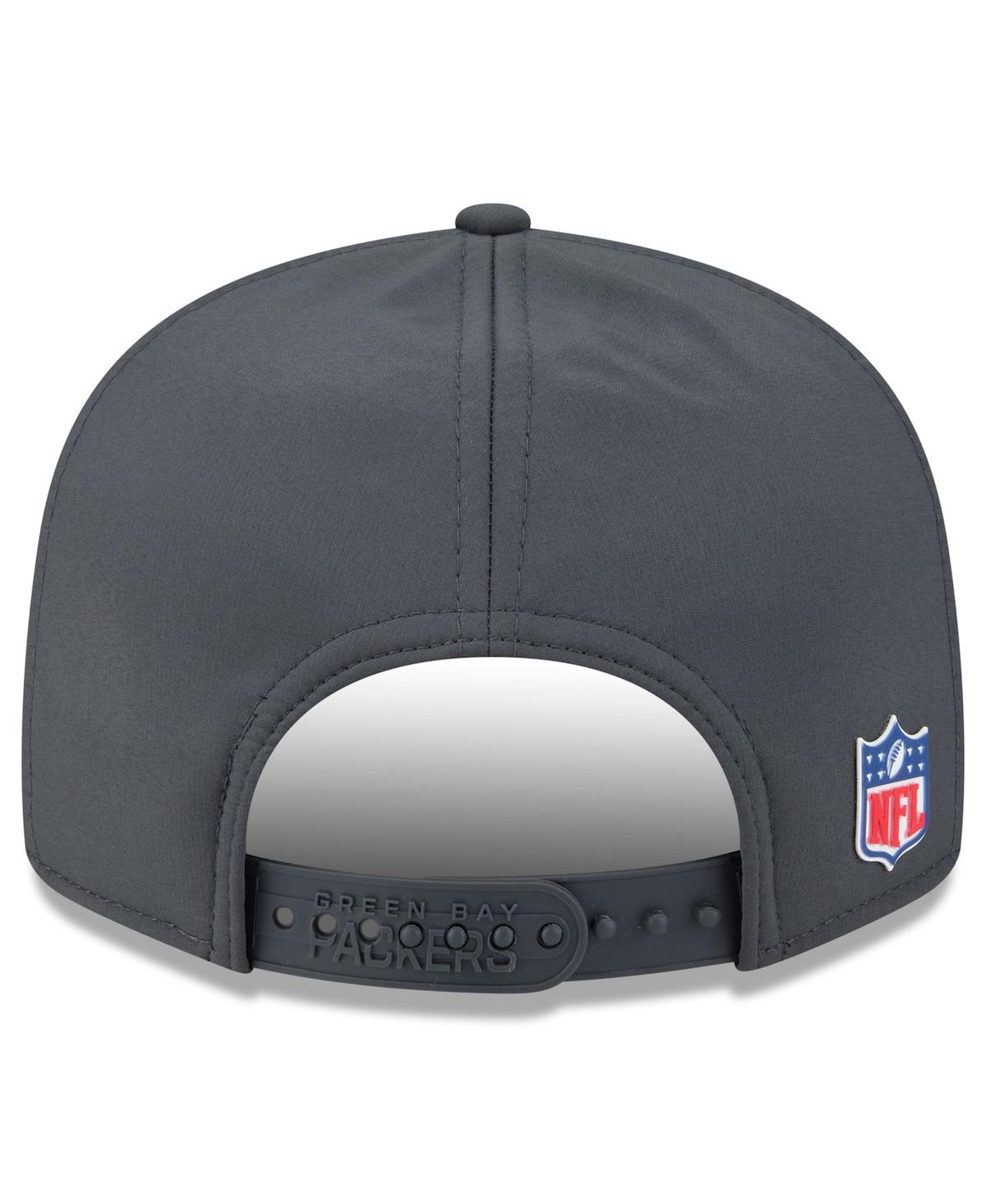 New Era Men's Charcoal Green Bay Packers 2025 Sideline Cold Weather Split Panel 9FIFTY Snapback Hat