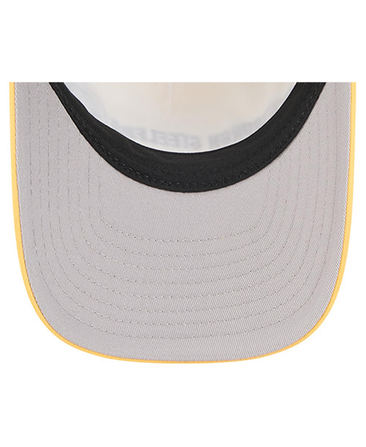 New Era Men's Gold Pittsburgh Steelers Linear A-Frame 9FORTY Adjustable Hat