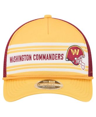 Men's Gold Washington Commanders Linear A-Frame 9FORTY Adjustable Hat