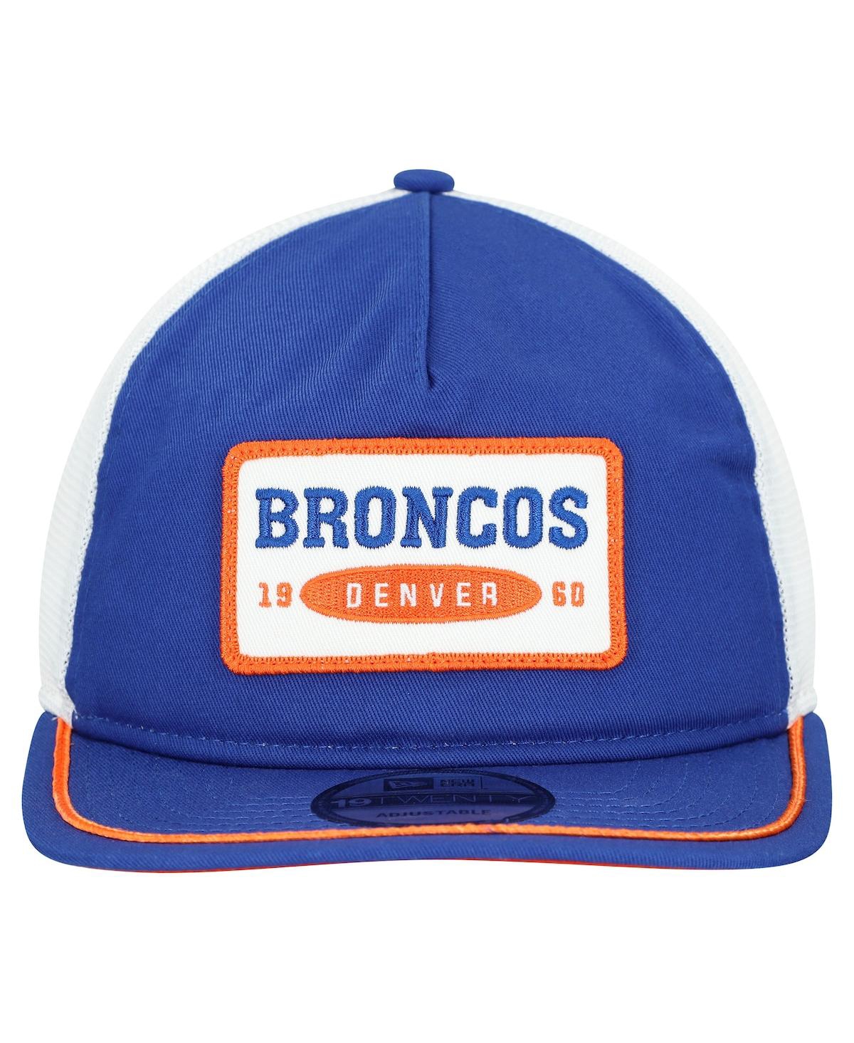 New Era Men's Royal/White Denver Broncos Patch 19TWENTY Adjustable Hat