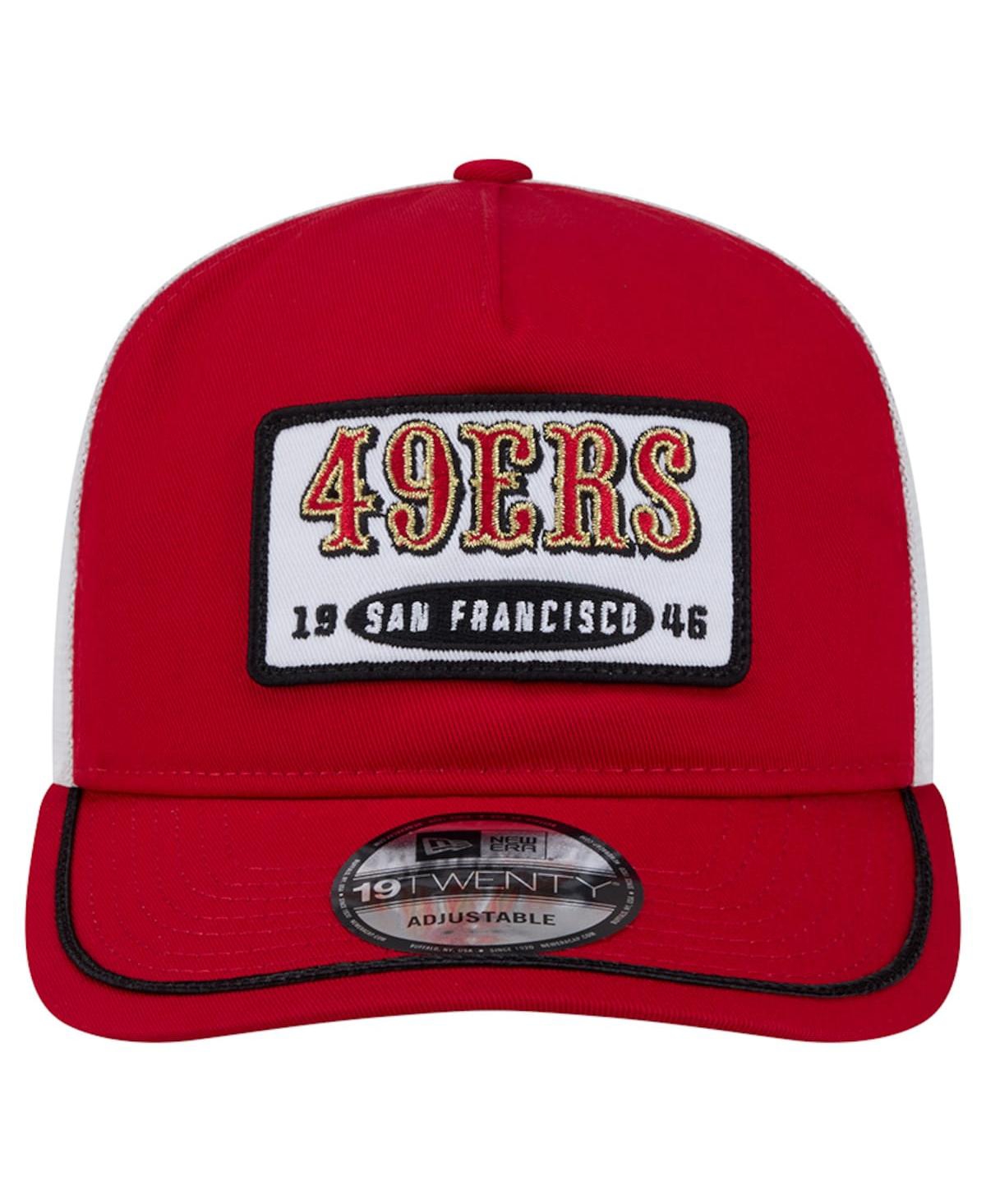 New Era Men's Scarlet/White San Francisco 49ers Patch 19TWENTY Adjustable Hat