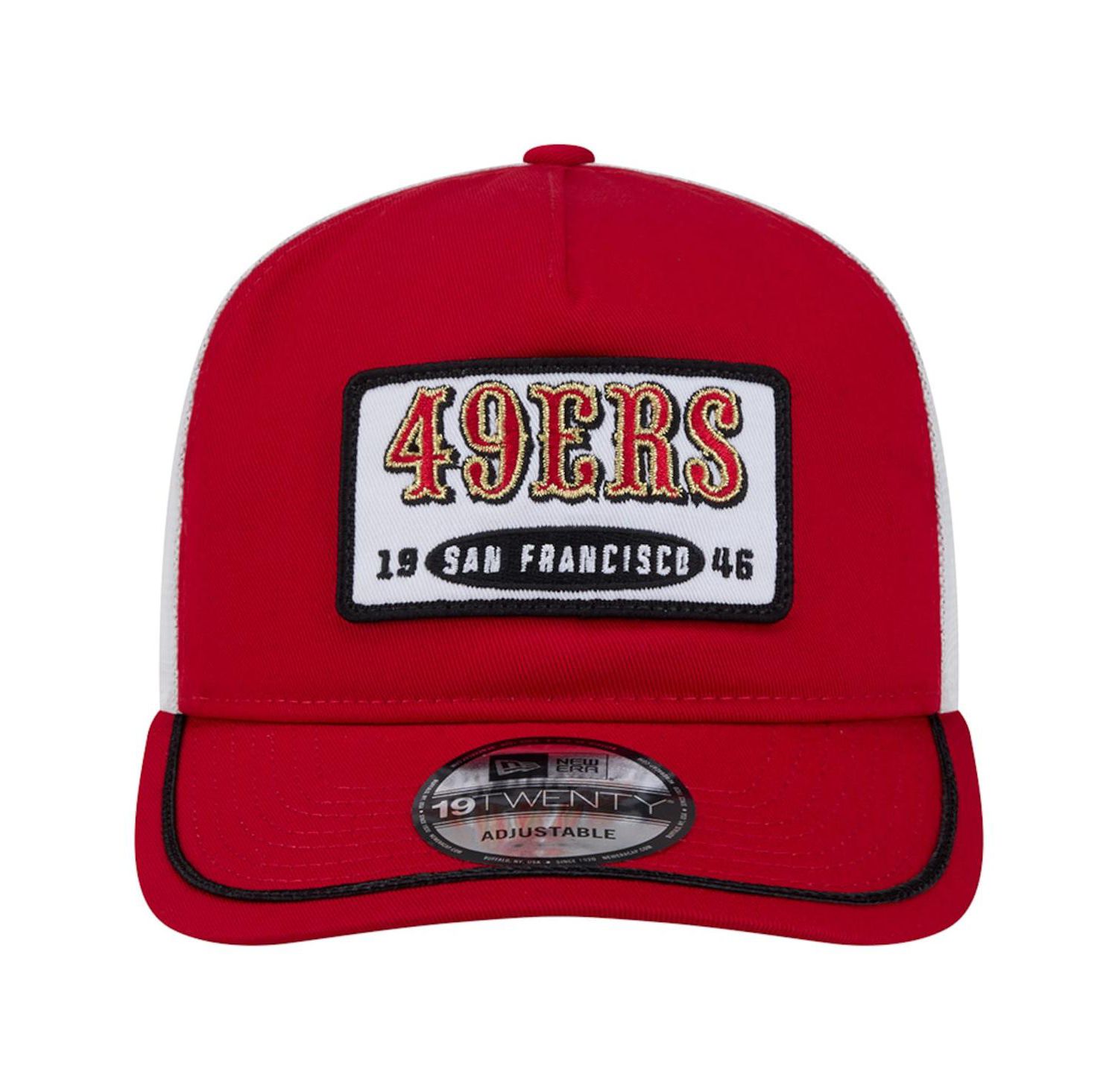 Men's Scarlet/White San Francisco 49ers Patch 19TWENTY Adjustable Hat