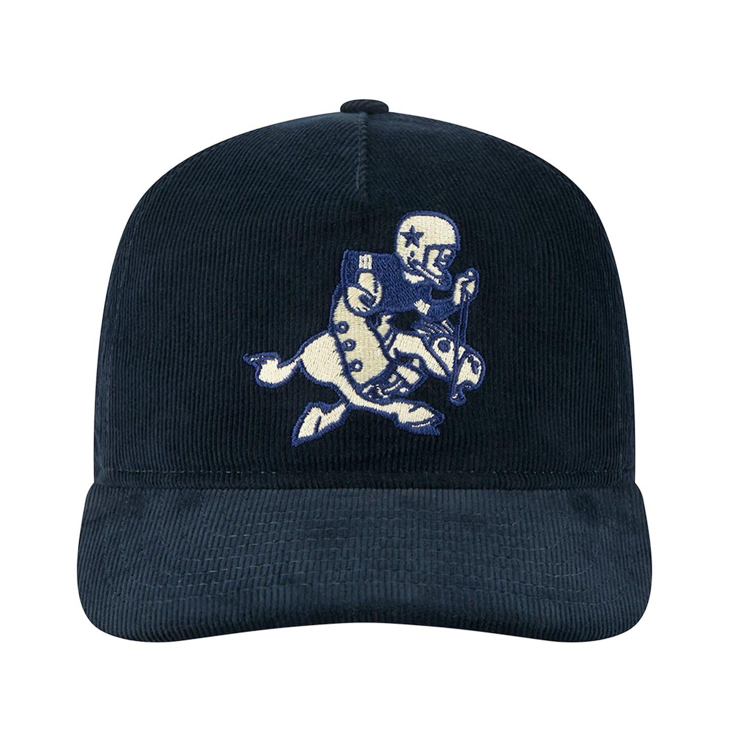 Мужская вельветовая кепка New Era Dallas Cowboys Retro Joe Nostalgic Golfer, Navy — фото 4