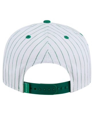 Men's White Boston Celtics Deceptor Pinstripe 9FIFTY Snapback Hat