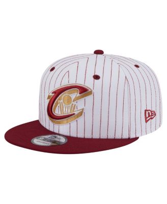 Men's White Cleveland Cavaliers Deceptor Pinstripe 9FIFTY Snapback Hat