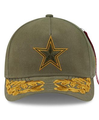 x Alpha Men's Industries Olive Dallas Cowboys A-Frame 9FORTY Adjustable Hat