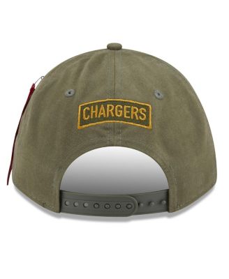 x Alpha Men's Industries Olive Los Angeles Chargers A-Frame 9FORTY Adjustable Hat