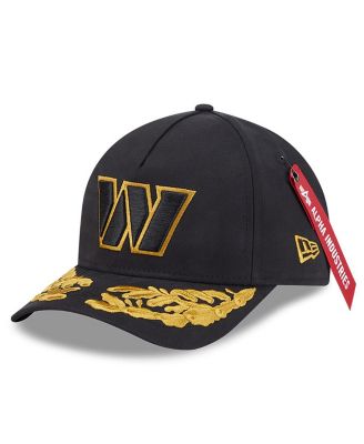 New Era - Men's Industries Black Washington Commanders A-Frame 9FORTY Adjustable Hat