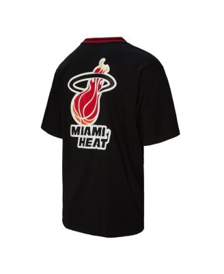 Men's and Women's Black Miami Heat Playmaker Vintage Logo T-Shirt
