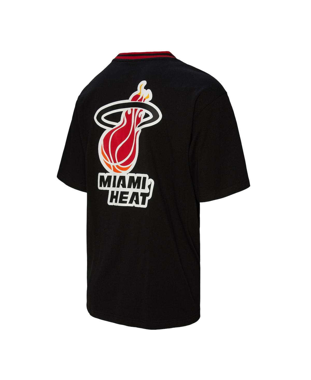 Mitchell & Ness Men's And Women's Black Miami Heat Playmaker Vintage Logo T-shirt In Black