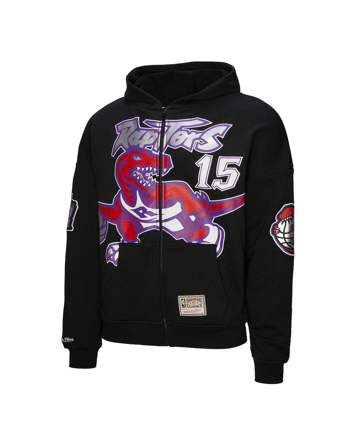 Mitchell & Ness Men's And Women's Vince Carter Black Toronto Raptors Hardwood Classics Maxxed Out Full-zip Hoodie In Black