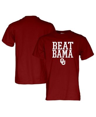 Blue 84 - Men's and Women's Crimson Oklahoma Sooners Beat Bama Rally Call T-Shirt
