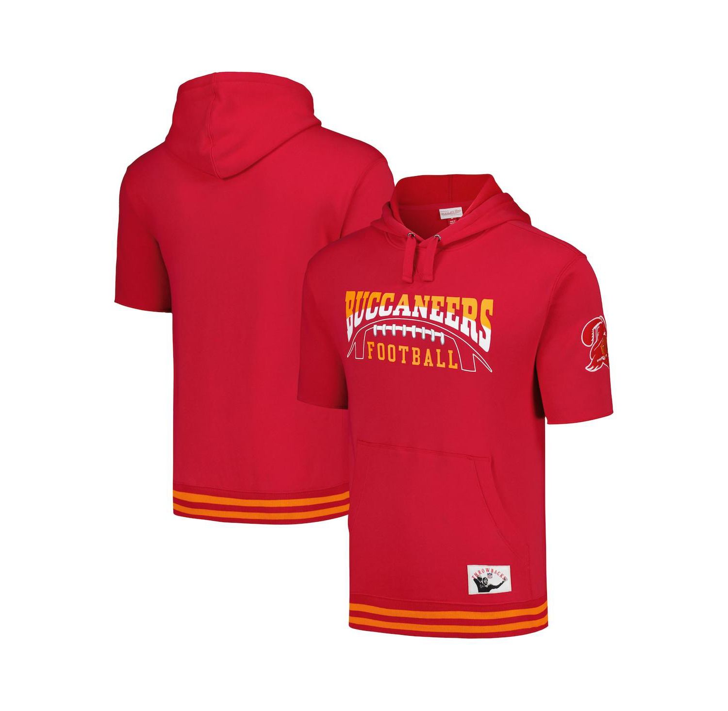 Men's Red Tampa Bay Buccaneers Pre-Game Short Sleeve Pullover Hoodie