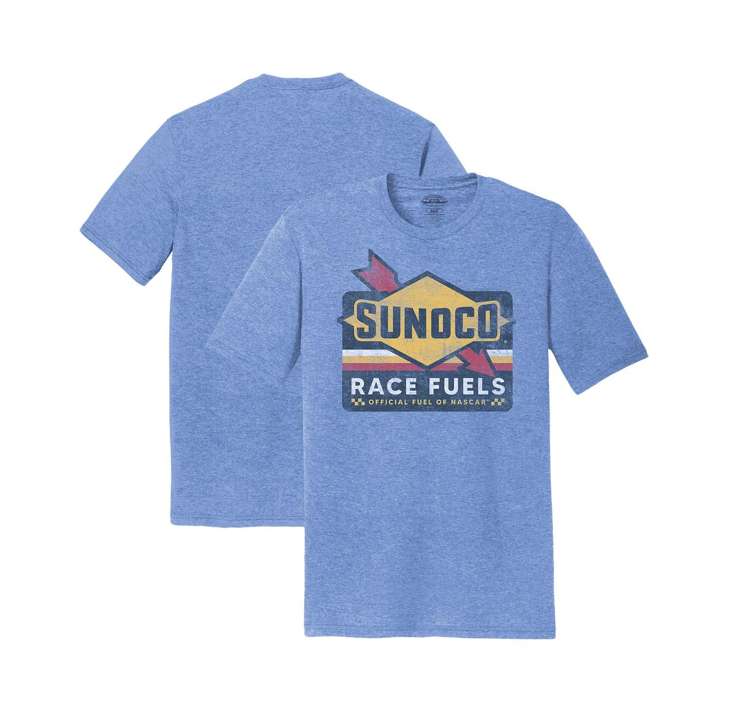Men's Heather Blue Sunoco Tri-Blend T-Shirt