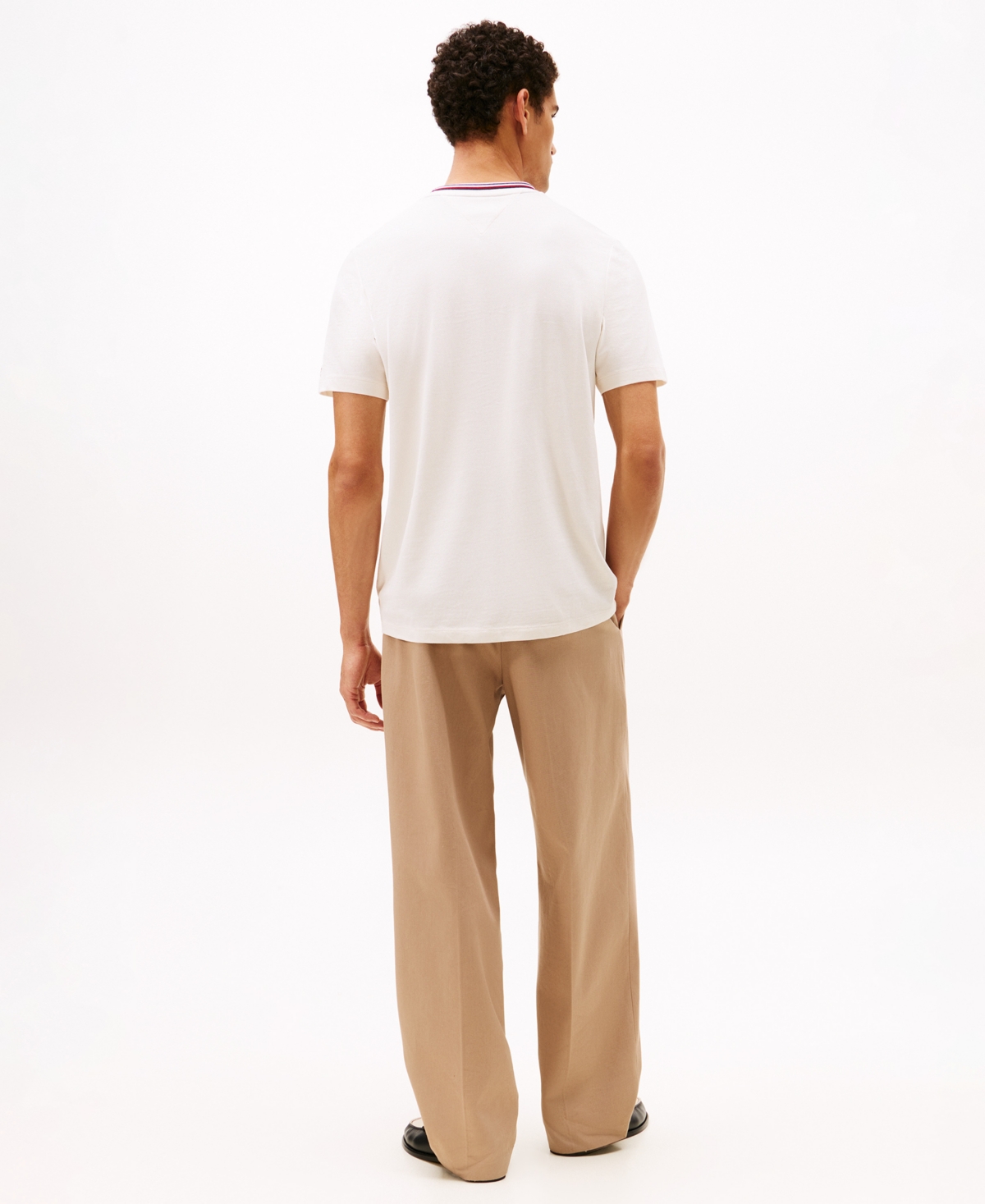 Tommy Hilfiger Men's Color-block Pocket Pique T-shirt In White